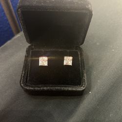 Rose Gold/White Gold Style Earrings