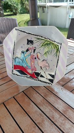 Contemporary Modern Rike Moss Signed Ceramic Pottery Centerpiece 1980s Signed