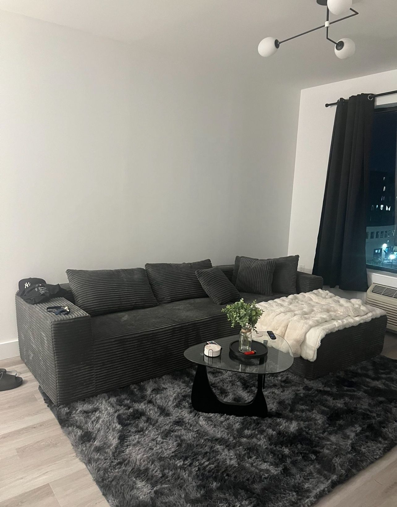 110" Cloud Sectional Couch, Boneless Sofa for Living Room, Sectional Sofa