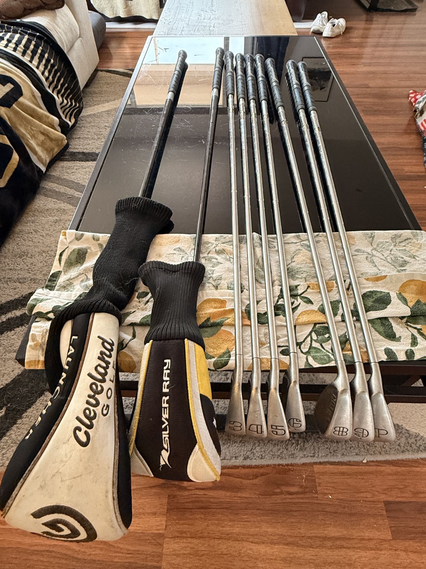 Left Hand Iron Set and Woods