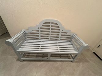 Long wooden chair