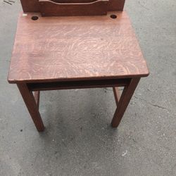 Antique Solid Oak Toddler Children's Desk 