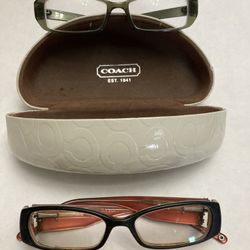 Coach Rex Glasses Frames 2 Pair And Case