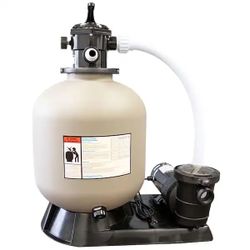 HydroTools 19" Above Ground Swimming Pool Sand Filter and Pump System