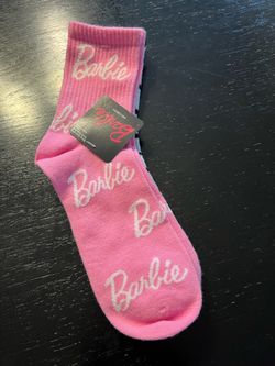 ..PINK Barbie mid-crew socks..
