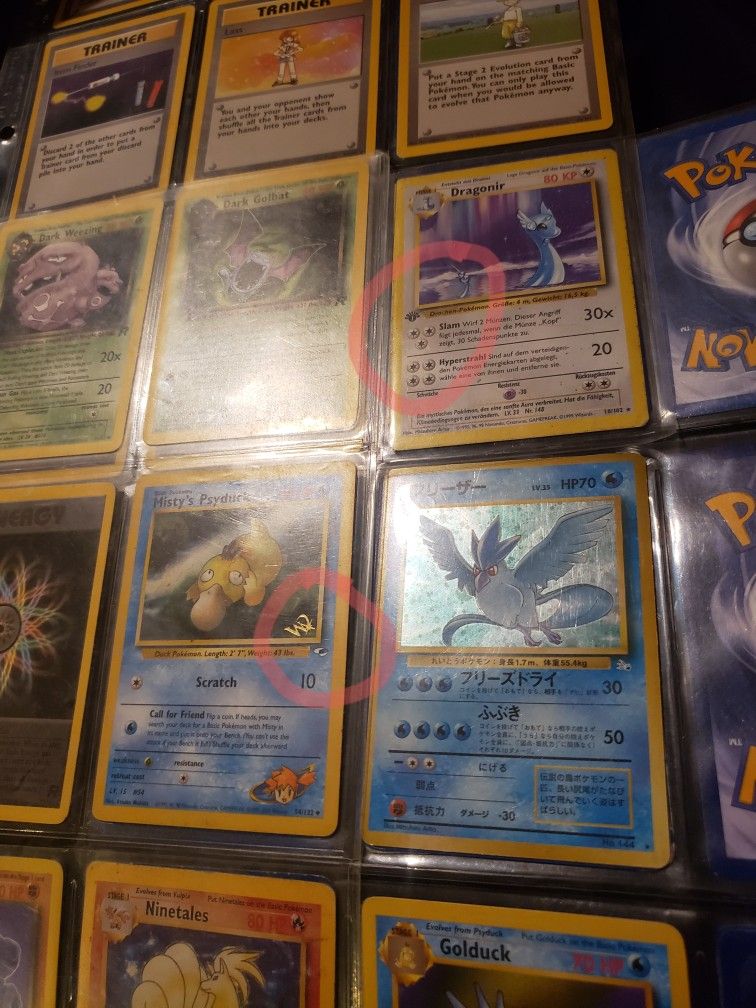 1998+1999>Pokémon Cards| Shadowless| ALL Rares| 1 WOTC Promo| 1 Holo| 1 1st Edition Rare + Yu-Gi-Oh Holo Cards