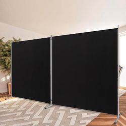 Adjustable 2-Panel Room Divider Privacy Screen