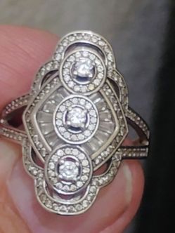 Sterling silver/cubic zirconia woman's ring JTV