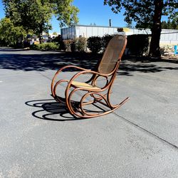 Gerdau Thonet Style Bentwood Rocking Chair Victorian MCM Made in Brazil vintage stool wood 