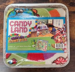 Large Candy Land Oversized never used w 40”x40” Rug Game Board zipper on case non working just $20