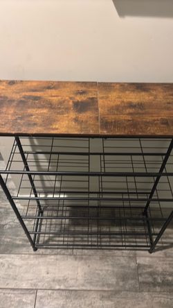 Shelving Unit with Wood Top