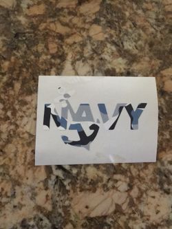 Navy vinyl decal