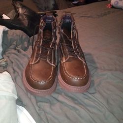 Brown Size 12.5 Men's Steel Toe Boots.