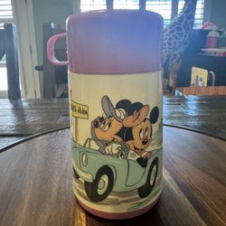 Vintage Aladdin Disney Mickey And Minnie Mouse Thermos