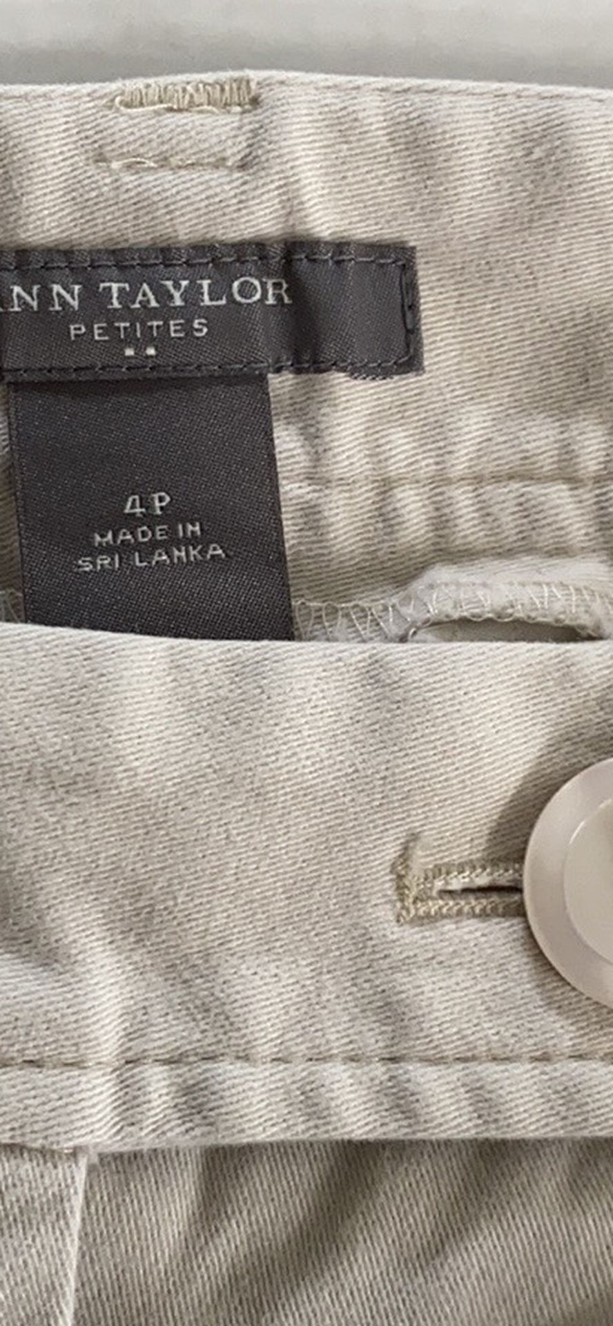 Ann Taylor Khaki Pants Size 4 Petite