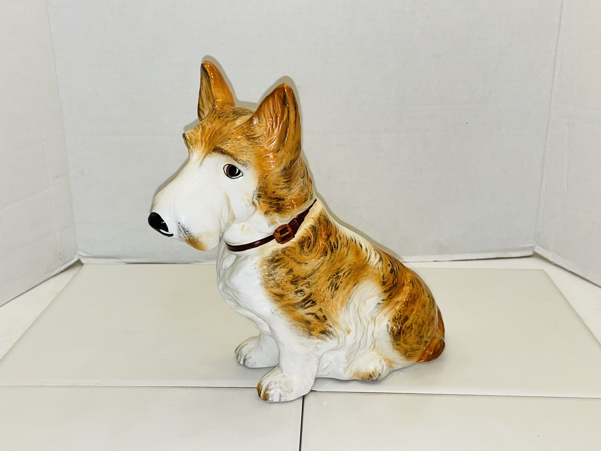 RARE Vintage 1930’s Sylvac Pottery Made In England Large 11” Scottie Scottish Terrier / Westie Terrier Dog Sculpture