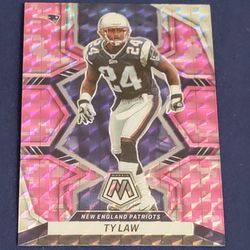 Ty Law Rookie Pink Mosaic Prizm 