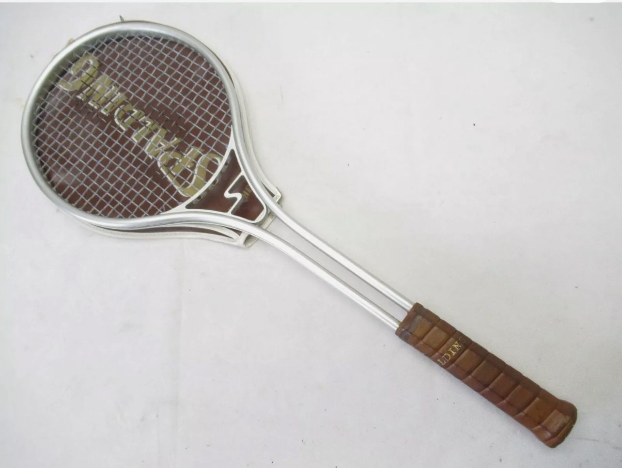 VINTAGE SPALDING "SMASHER" ALUMINUM TENNIS RACQUET (4 3/4)