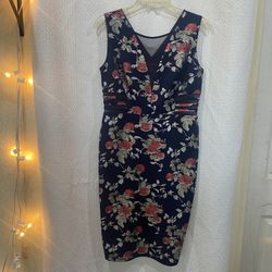 Body Hugging Floral Dress 