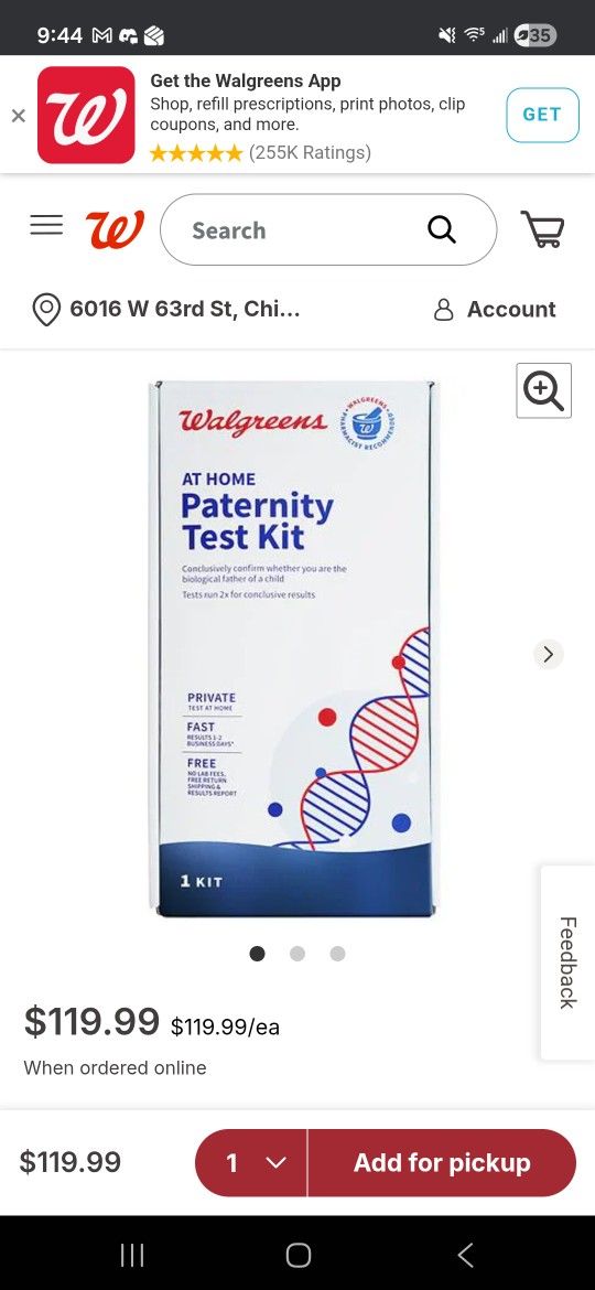 Walgreens Paternity Test Kit 100%