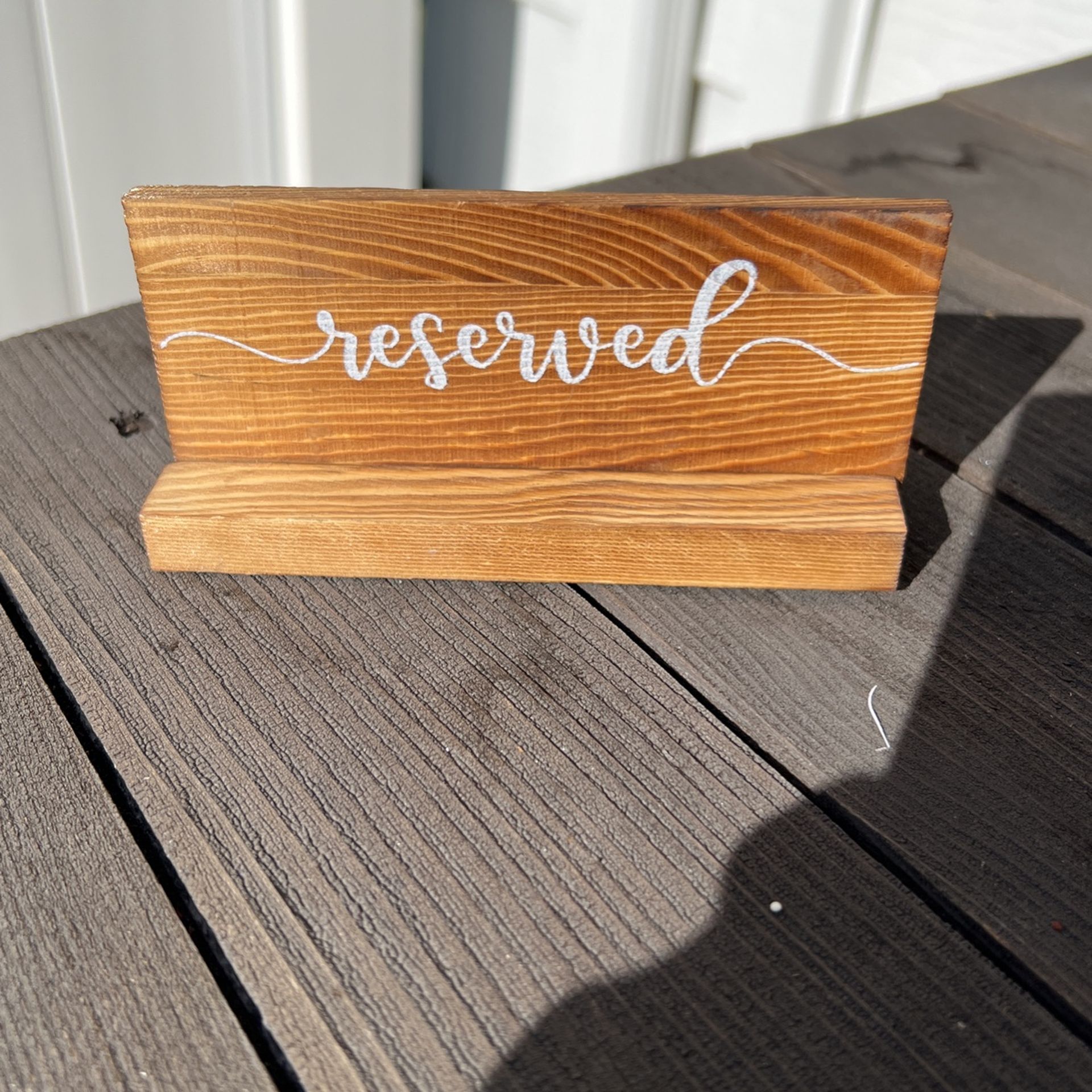 Wooden Reserved Table Signs With Holder