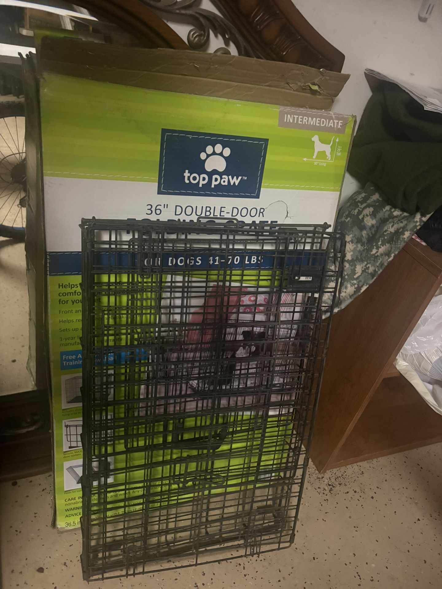 Two 2 Folding Dog Crates