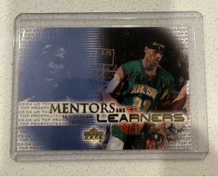 2003-04 Upper Deck LeBron James Michael Jordan Mentors and Learners Card