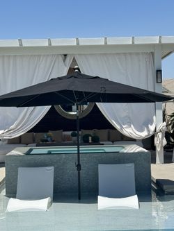 **1 Large Outdoor Black Pool/Patio Sunbrella  Umbrella**