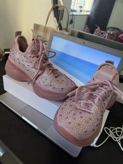 Pink rhinestone Bebe size 6 women’s shoes
