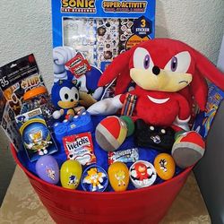 XLARGE SONIC THE HEDGEHOG EASTER BASKET. ( PICK UP IN MODESTO.)