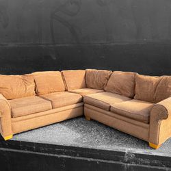 Lovely Modern Burnt Orange Sectional Couch