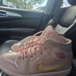Pink Jordan 1's