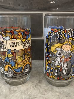 McDonald’s The Great Muppet Caper Vintage Glasses Miss Piggy