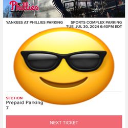 Phillies Vs Yankees Tickets/Parking