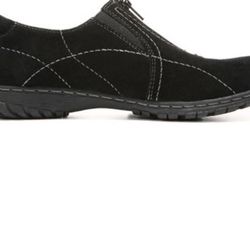 Naturalizer Richee Brown Suede Zip Front Casual Or Uniform Shoe