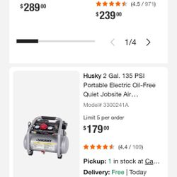 Air Compressor Husky New