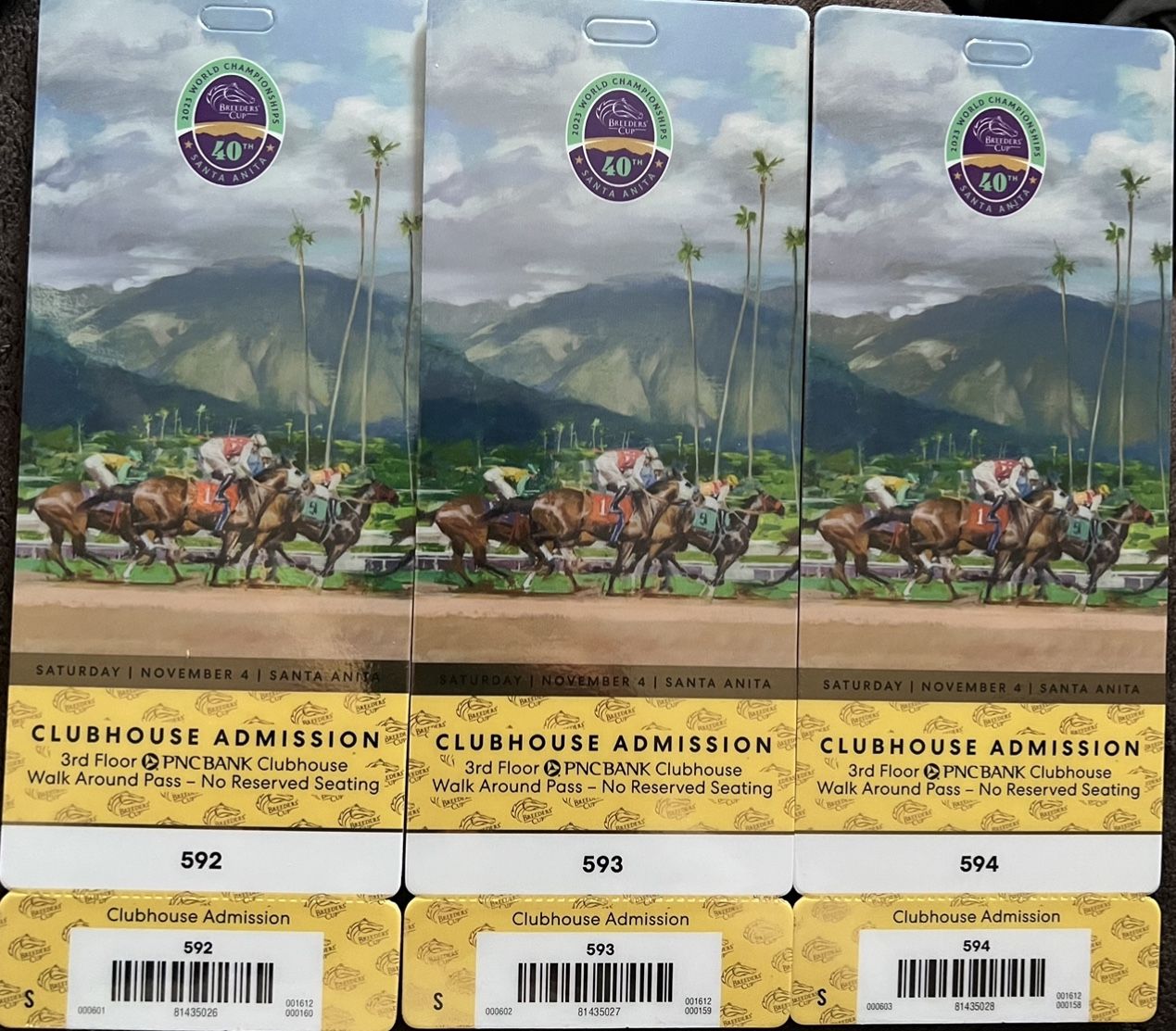 Three Breeders’ Cup Saturday tickets