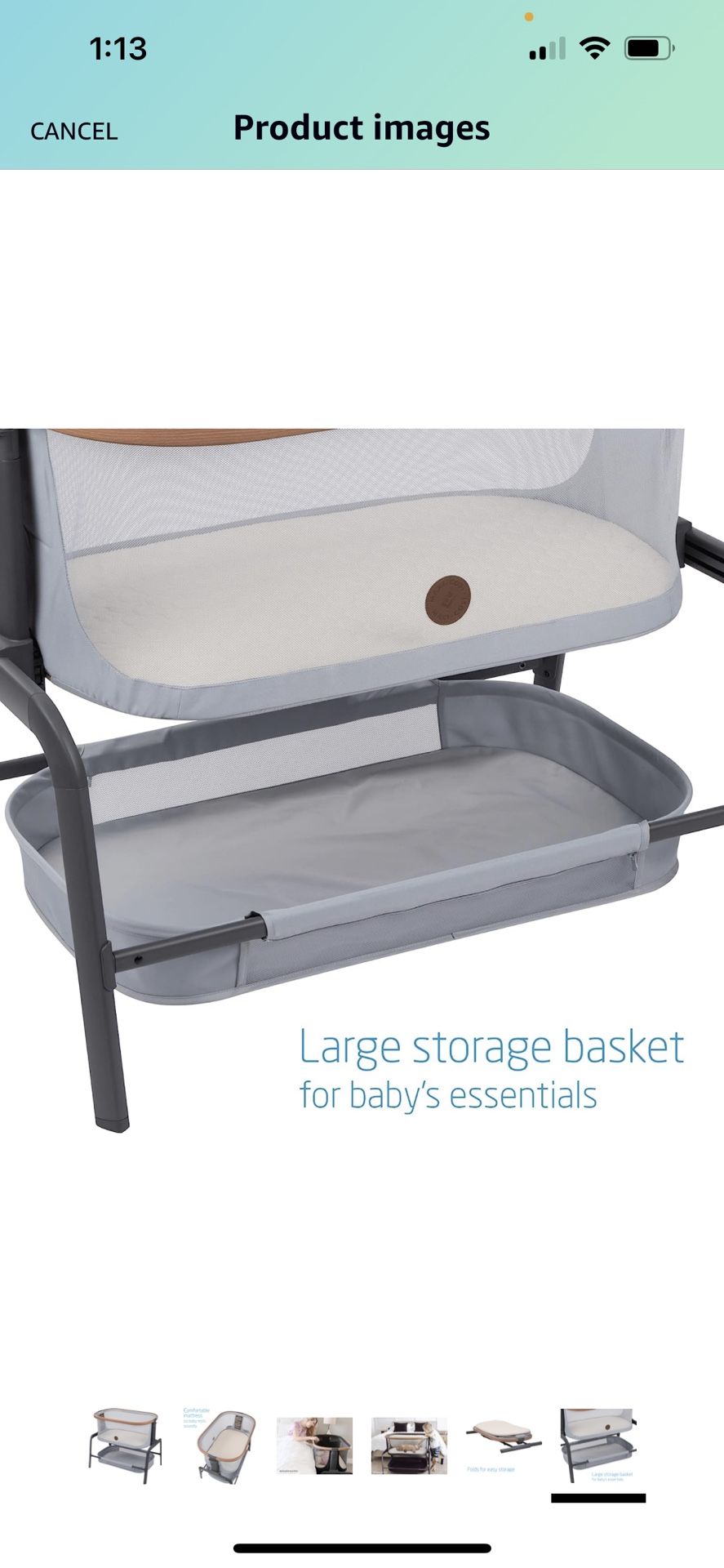 MaxiCosi Bedside Essential Gray for Sale in San Antonio, TX