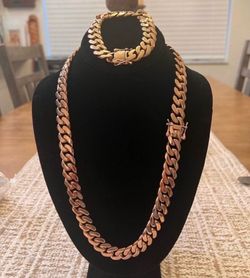 14mm 18k Rose Gold Set