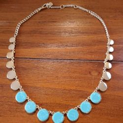 Turquoise and Gold New Necklace by RH Macy & Co. Fine Jewelry 