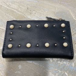 Stradivarius Black with pearls Wallet (Preowned) 
