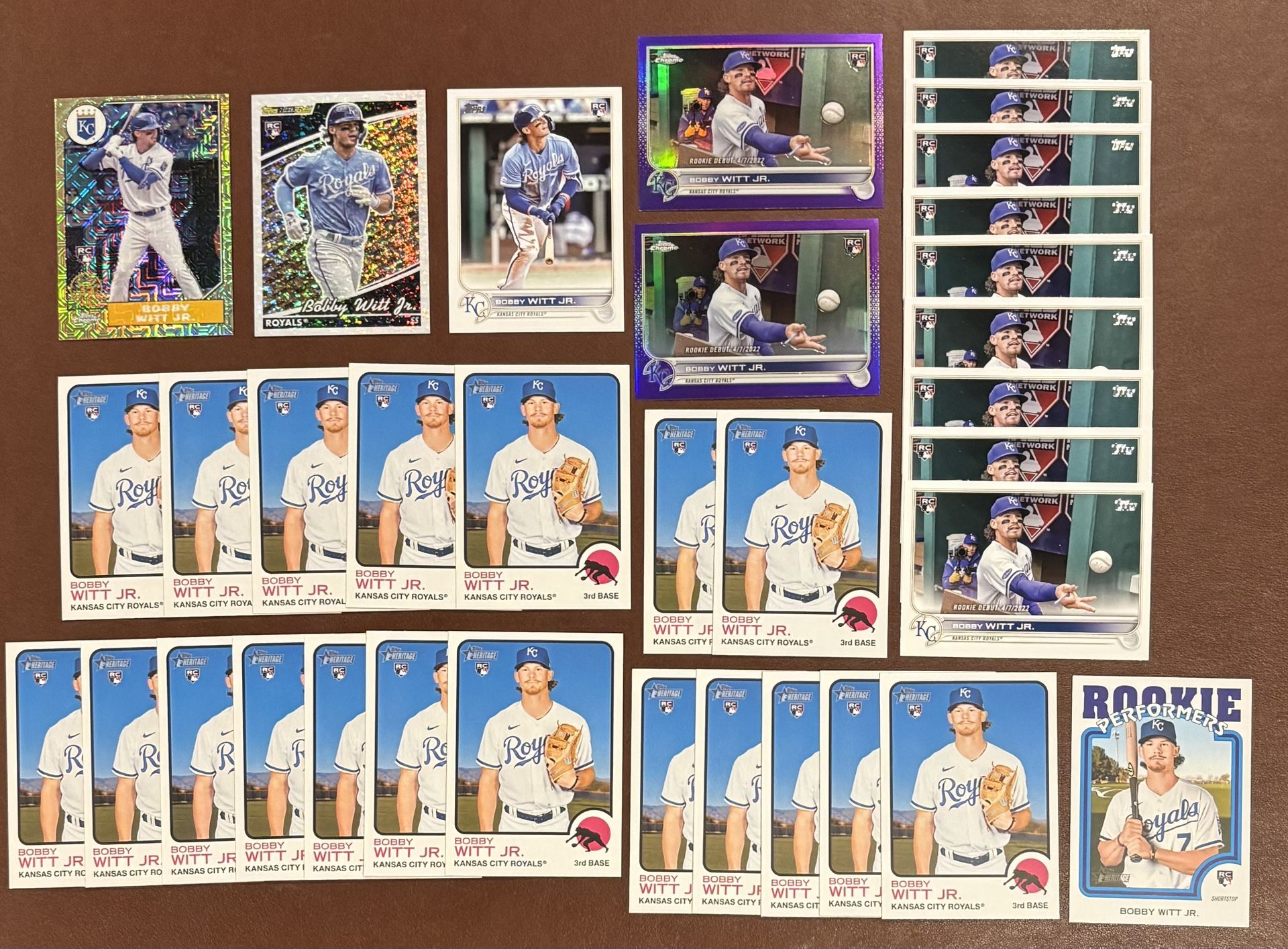 2022 Topps Bobby Witt Jr. Rookie Card Lot Of (34)