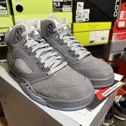 AIR JORDAN 5 WOLF GREY Sz 7Y DS
