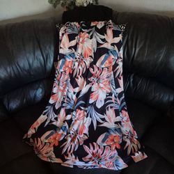 Long Dress casual floral print for women size Small and Large