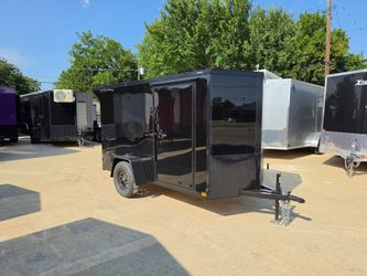 2027 New 5x10 SA Screwless Enclosed Trailer | Blackout | Spoiler Package | .08 Polycor | 5'6" interior | fits in garage! | dexter axle | 1209