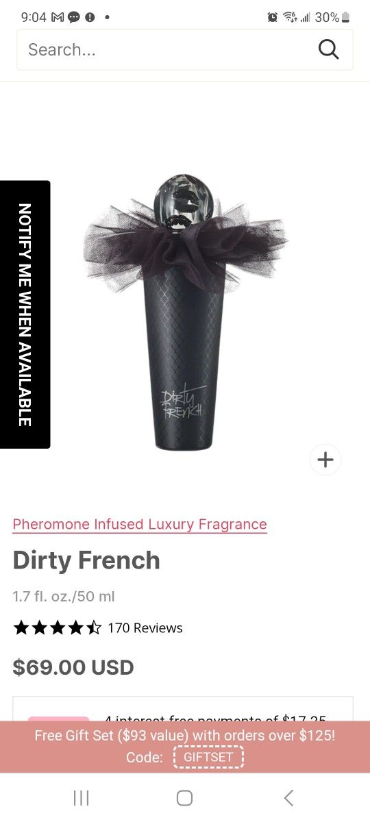 Pure Romance Dirty French Perfume