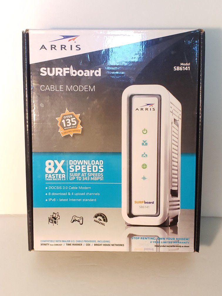 ARRIS SURFboard SB6141 8x4 DOCSIS 3.0 Cable Modem