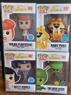 Funko Pop! The Flintstones Wilma, Betty, Baby Puss, and The Great Gazoo