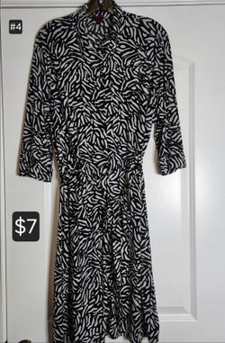 Black and white button down dress