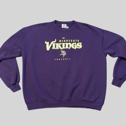 Minnesota Vikings 90’s NFL purple and yellow crewneck sweatshirt Size XL